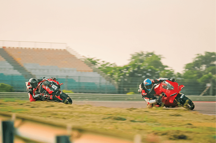 Ducati Panigale V4 S with older Ducati Panigale V4